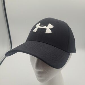 Under Armour UA Blitzing 3.0 Stretch Fitted Cap Hat Black - White SZ M/L‎  NWT